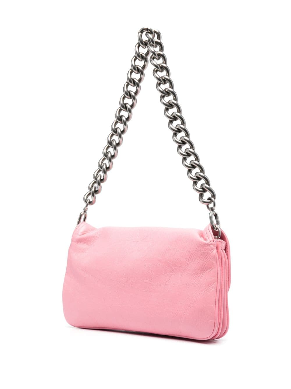Shop Balenciaga Small Bb Soft Flap Leather Shoulder Bag In Pink