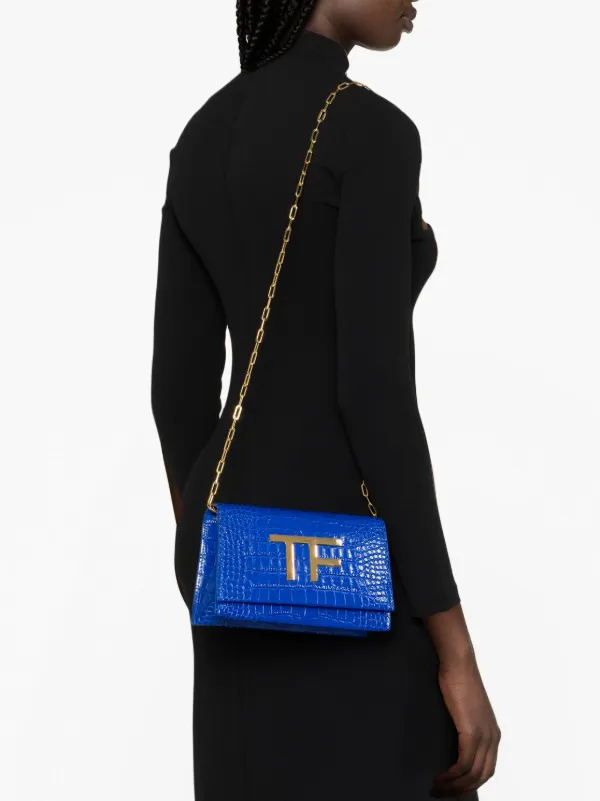 TOM FORD TF-embellished crocodile-effect Clutch - Farfetch