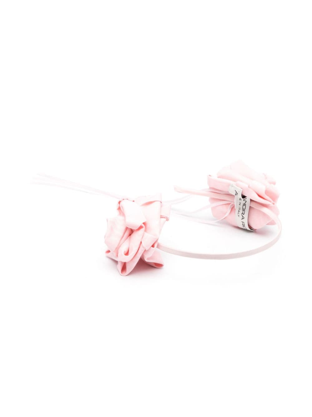 Alessandra Rich floral-appliqué headband - Roze