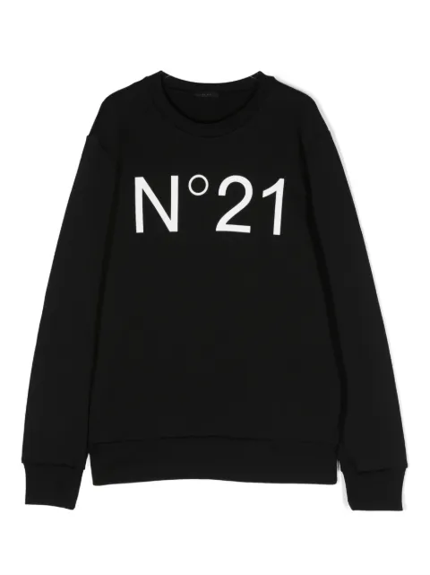 Nº21 Kids logo-print cotton sweatshirt