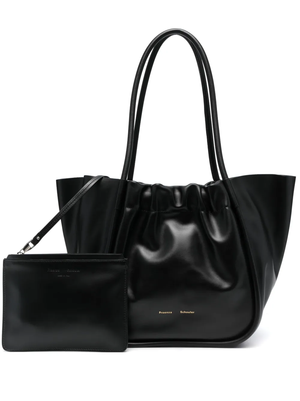 Proenza Schouler Ruched Top Handle Tote Bag In Schwarz