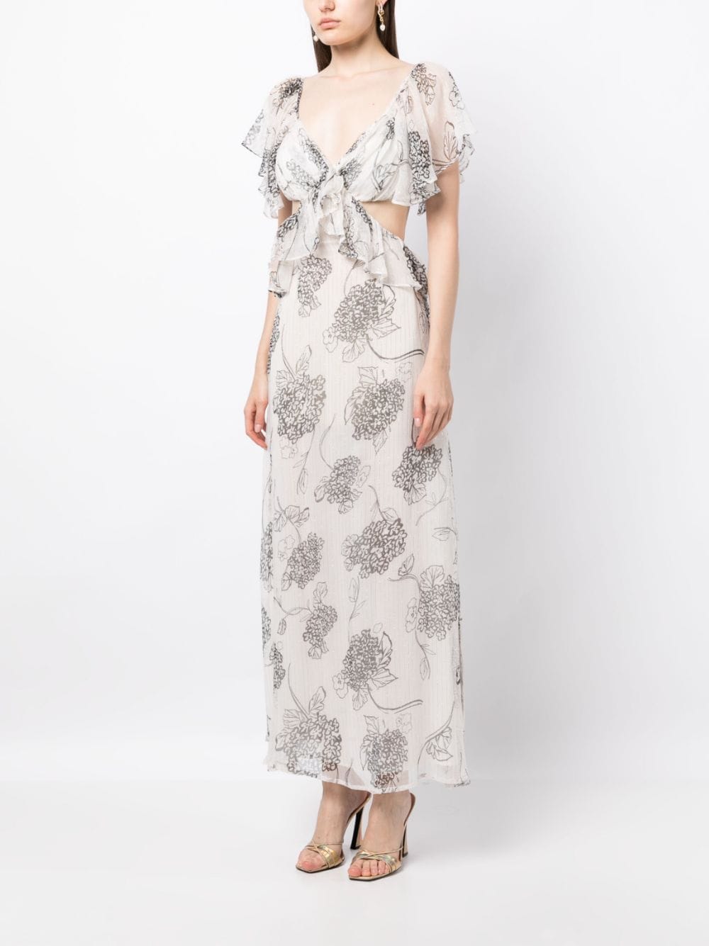 Shop We Are Kindred Cerelia Floral-print Midi Dress In White