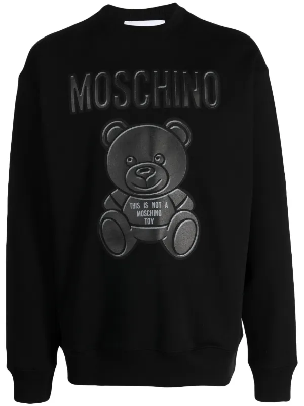 Moschino logo print Organic Cotton Sweatshirt Farfetch