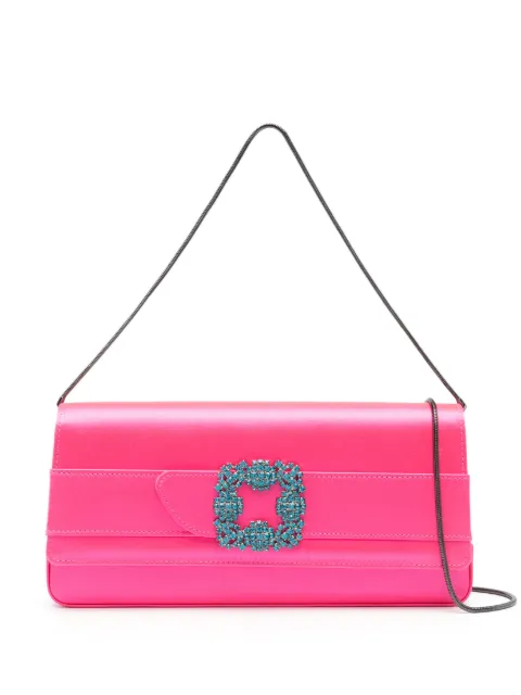 Manolo Blahnik Gothisi crystal-embellished clutch bag
