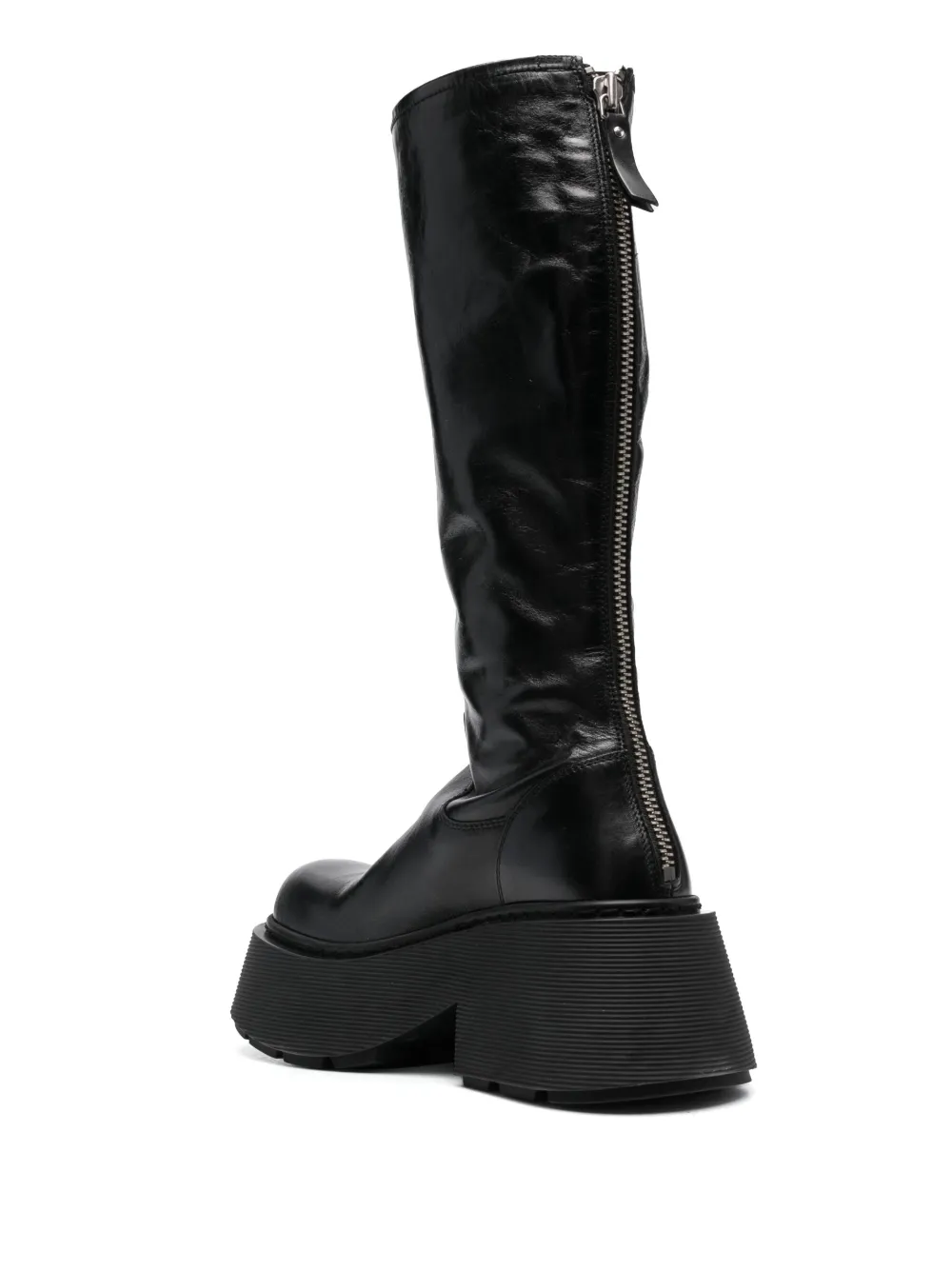 Shop Vic Matie 80mm Knee-length Leather Boots In Schwarz