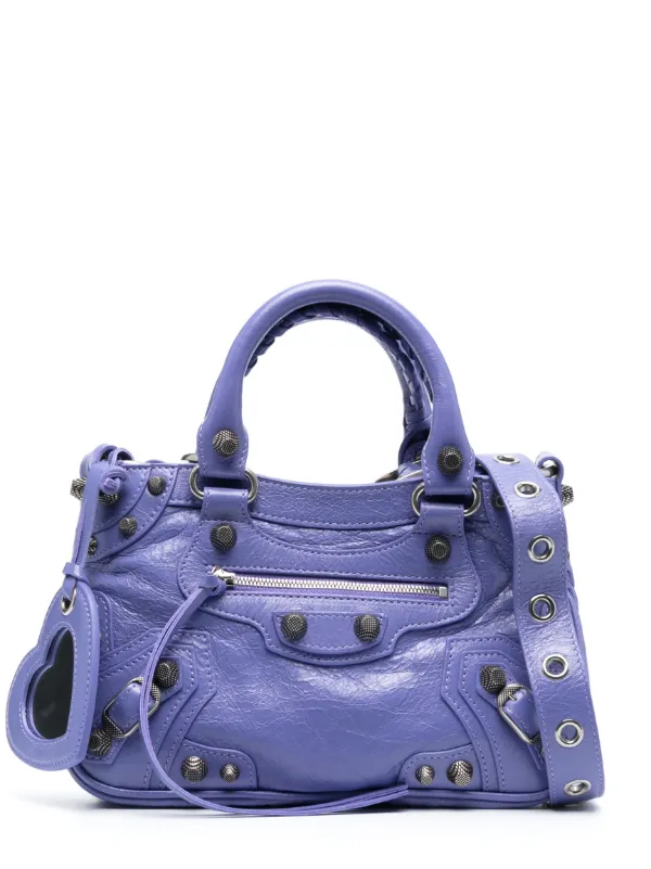 Balenciaga Small Neo Cagole Tote Bag Purple FARFETCH CA