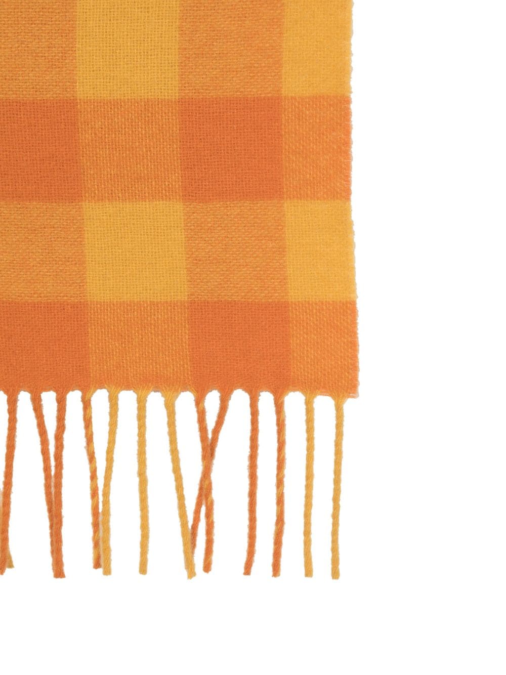 Shop Acne Studios Check-pattern Wool Scarf In Orange