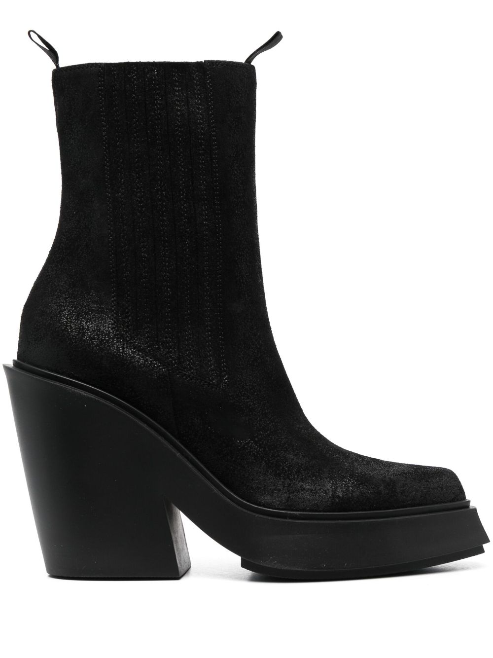 Shop Vic Matie 110mm Leather Ankle Boots In Schwarz