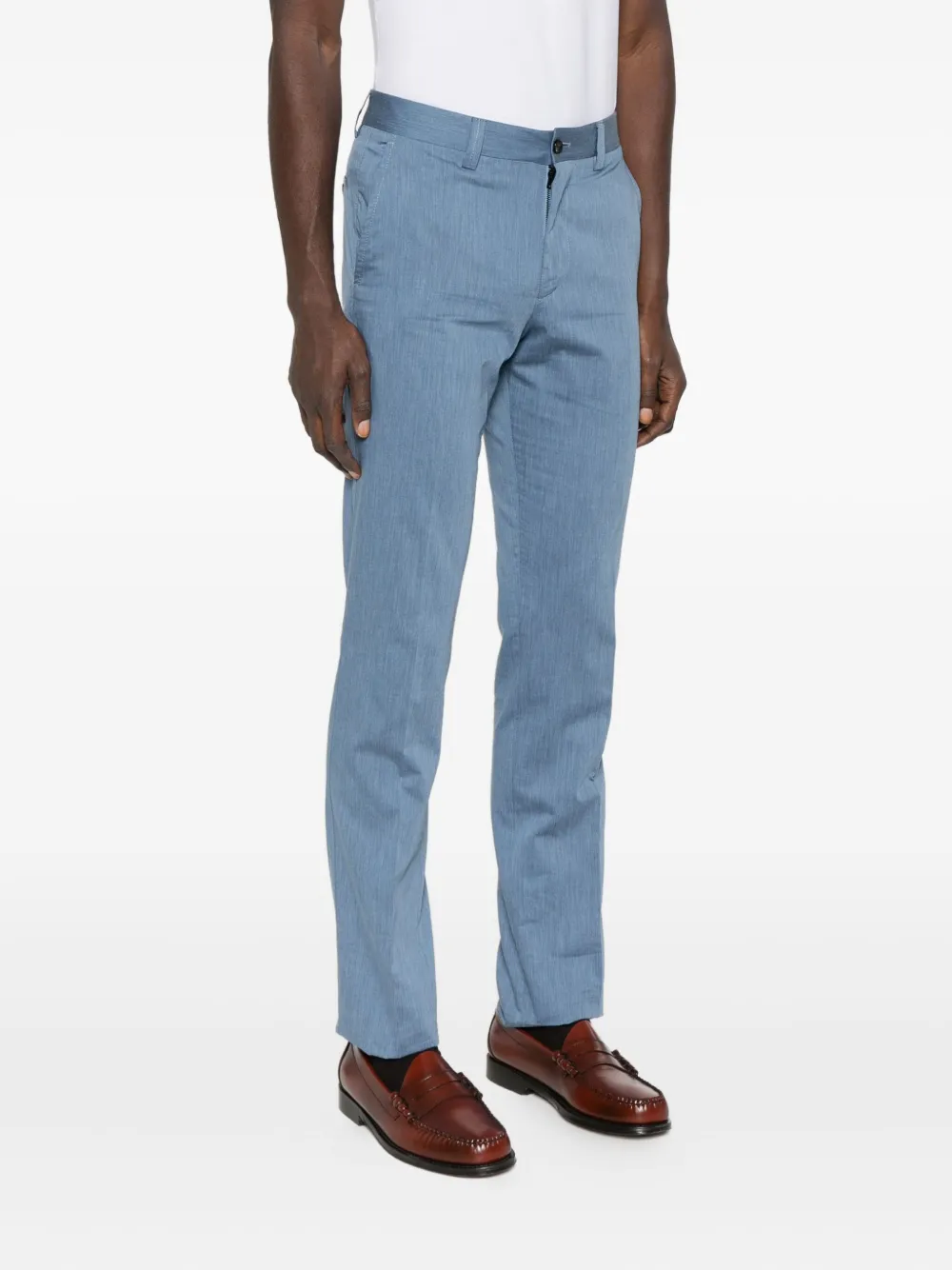 Corneliani Slim-fit Tailored Trousers In Blue