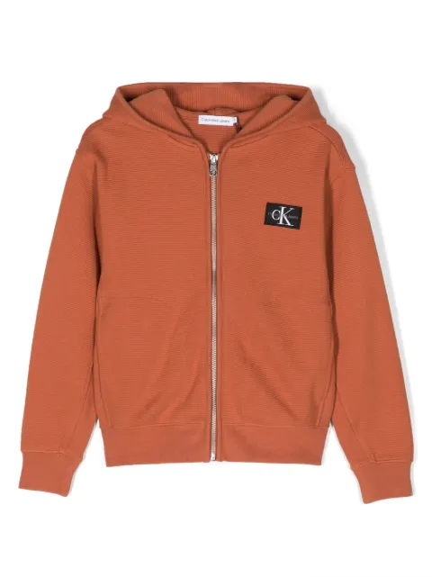 Calvin Klein Kids veste en coton à patch logo