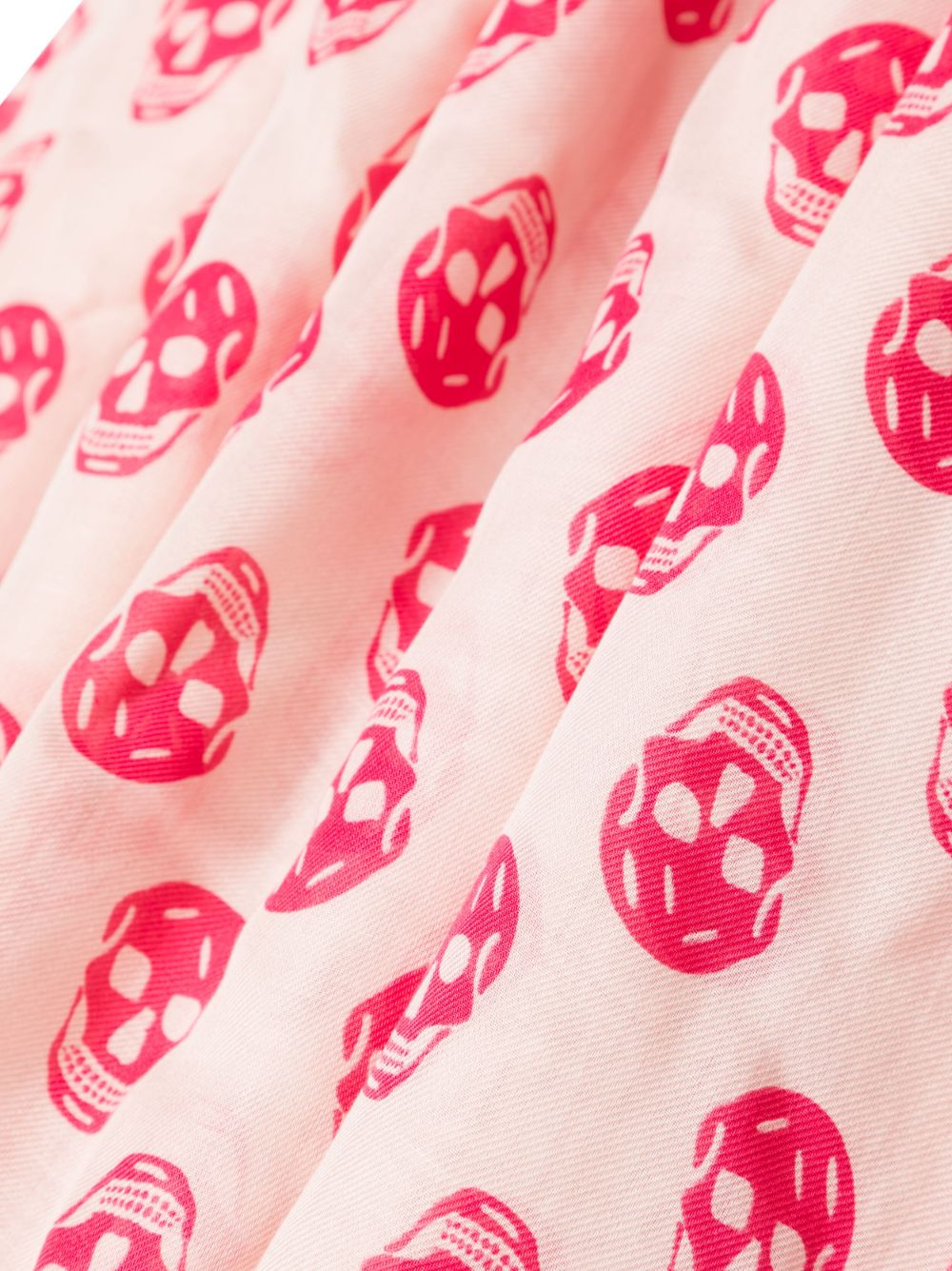 Shop Alexander Mcqueen Skull-print Wraparound-style Scarf In Pink