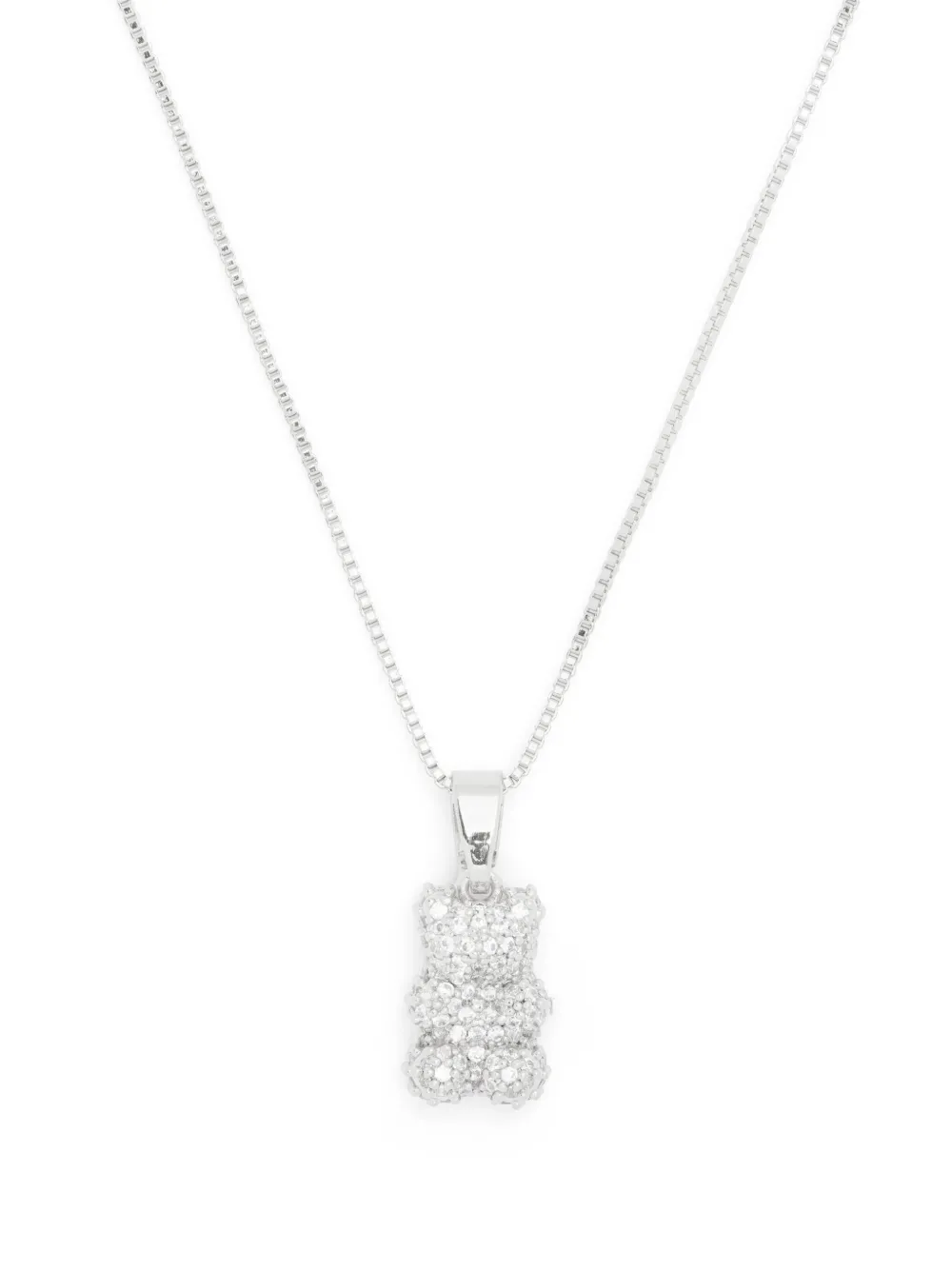 Crystal Haze Pave Nostalgia Bear crystal necklace | Silver | Image 1