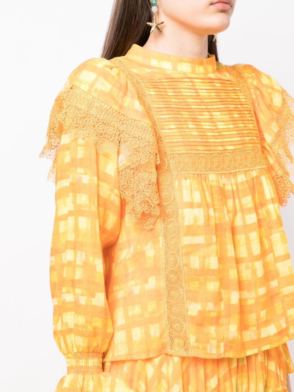 Shop We Are Kindred Chloe Sleeve Blouse In Yellow