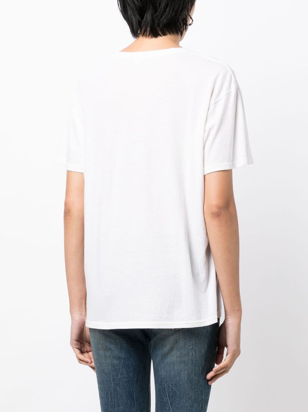 Shop R13 Slogan-print Short-sleeve Shirt In White