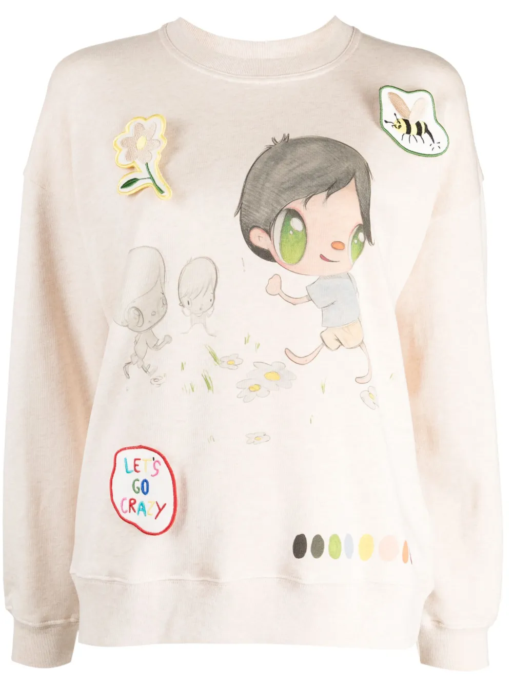 Mira Mikati x Javier Calleja cartoon-print organic-cotton sweatshirt