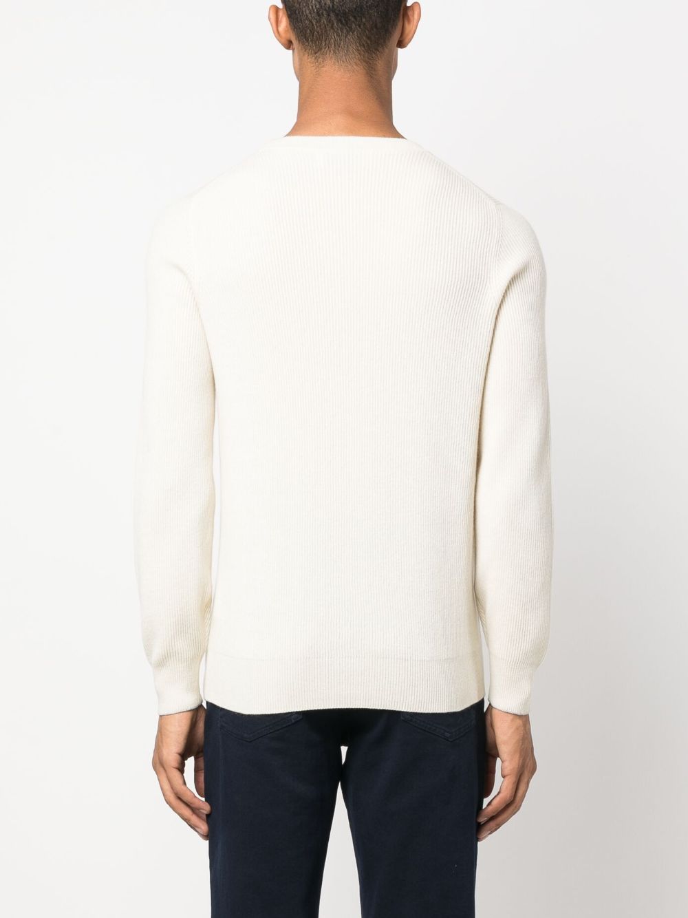 Brunello Cucinelli ribbed-knit crew neck cashmere jumper Men