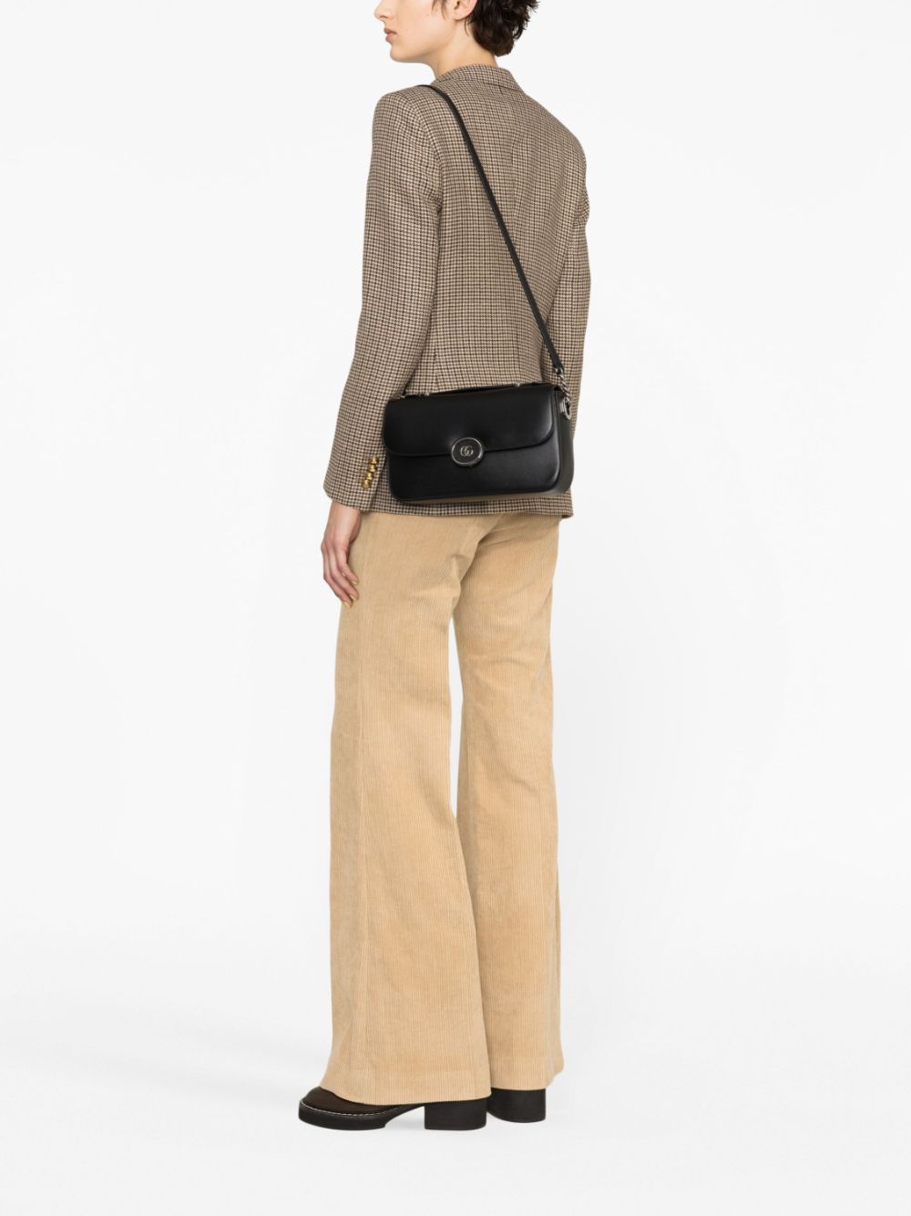 Gucci Interlocking-G leather shoulder bag - Zwart