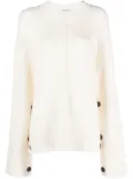 Peter Do ribbed-knit virgin wool-cashmere blend jumper - Neutrals