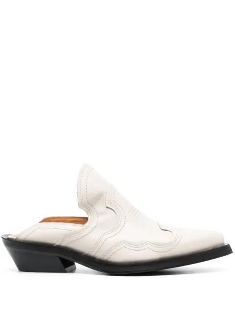 GANNI mules Western con tacón de 40mm