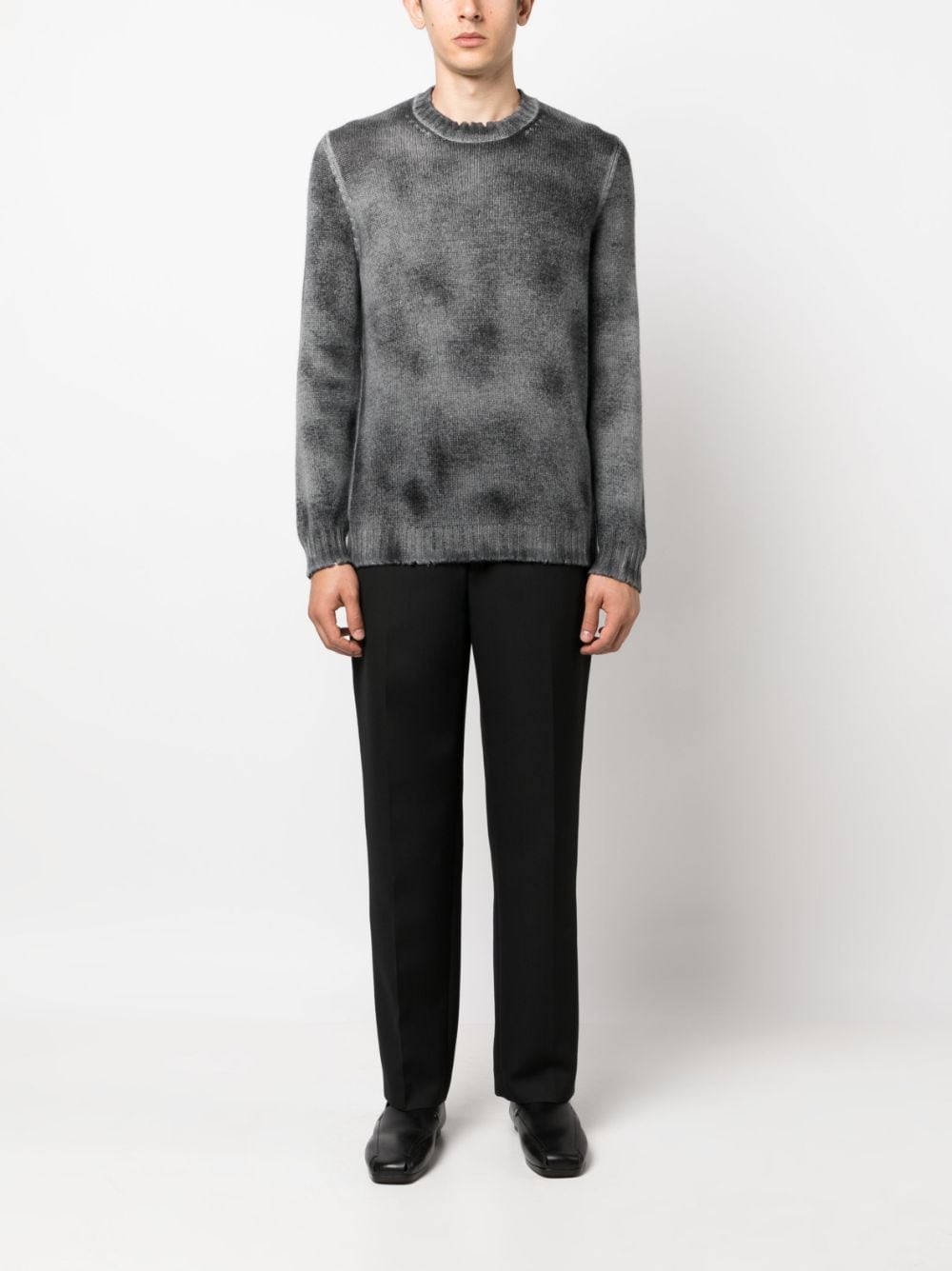 Shop Avant Toi Faded-effect Cashmere Jumper In Grey