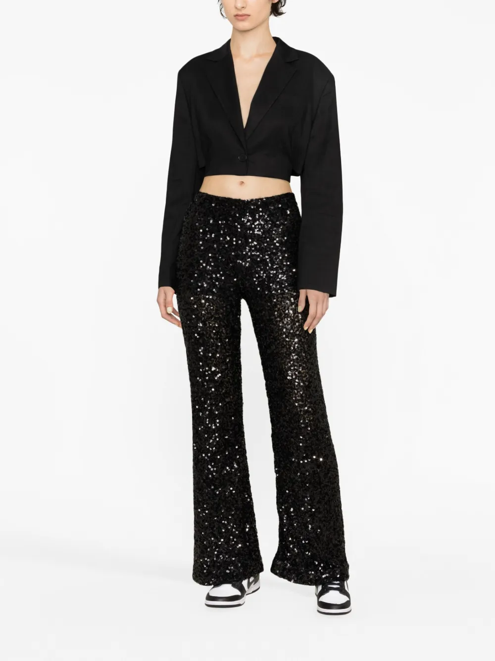 P.A.R.O.S.H. sequin-embellished trousers - Zwart