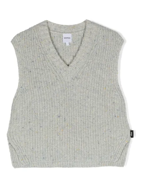 Aspesi Kids V-neck knitted vest