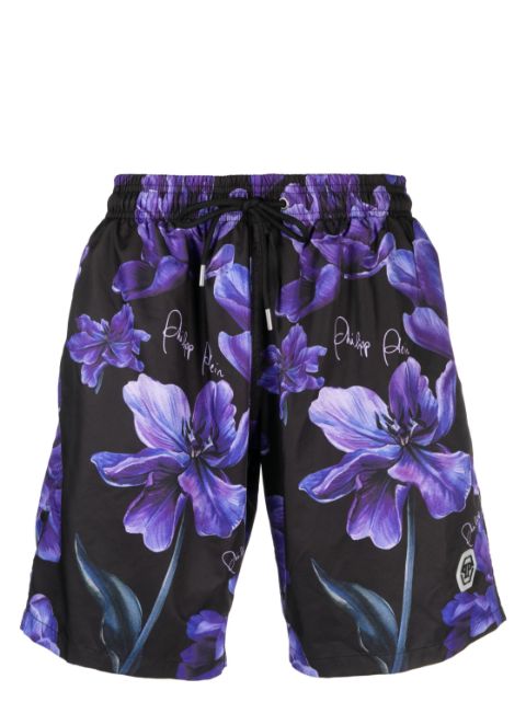 Philipp Plein floral-print swim shorts Men