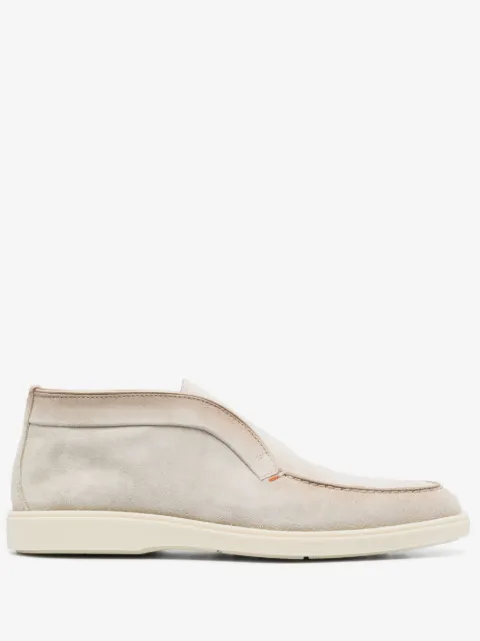 Santoni 同色系缝线皮质及踝靴