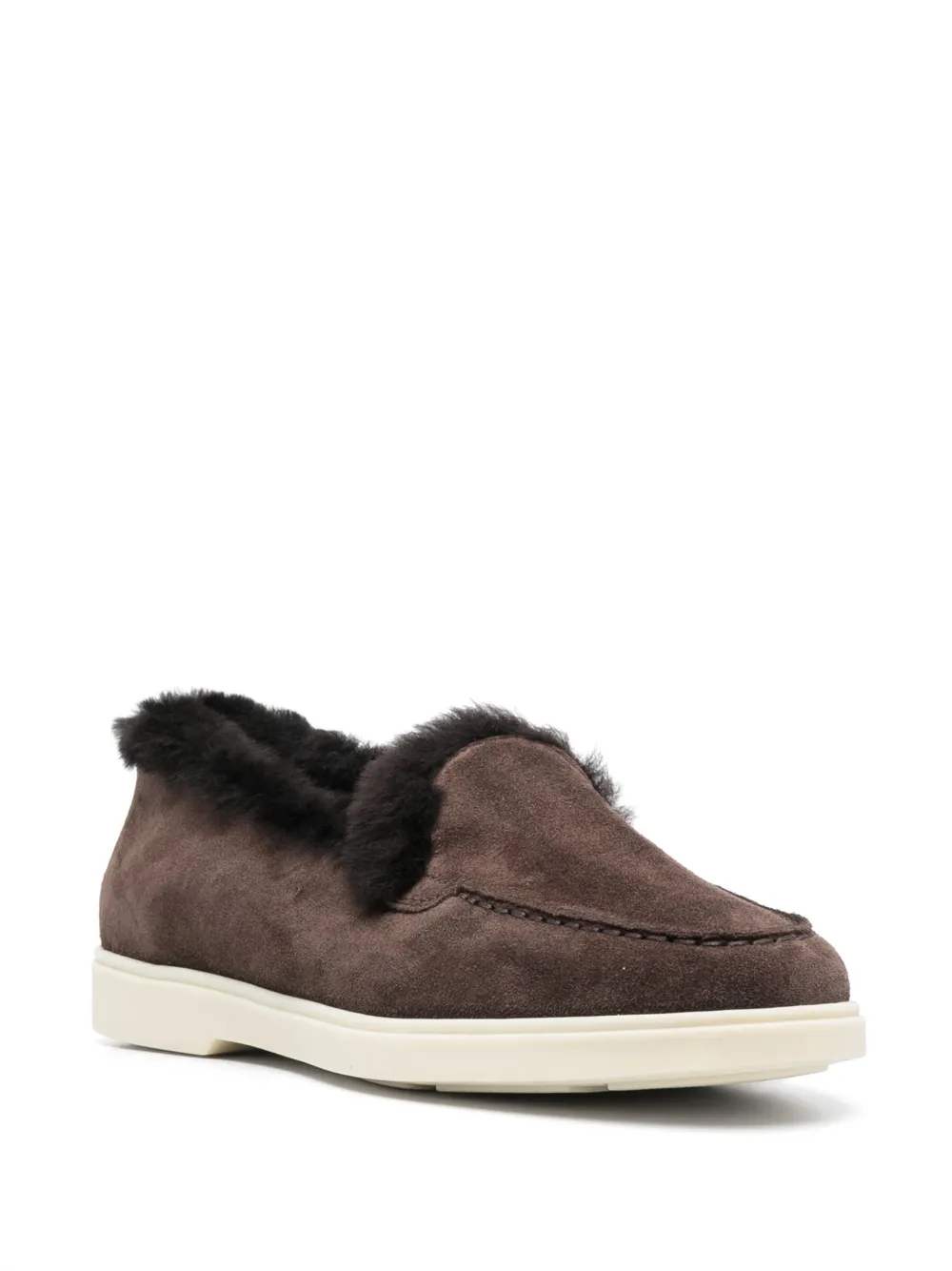 Santoni Leren handschoenen - Bruin