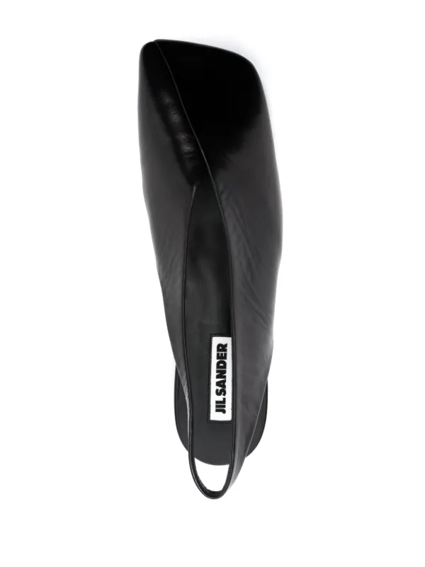 76さま専用　JIL SANDER フラットレザーシューズ 38 Jil Sander レザーフラットシューズ | ブラック | FARFETCH JP