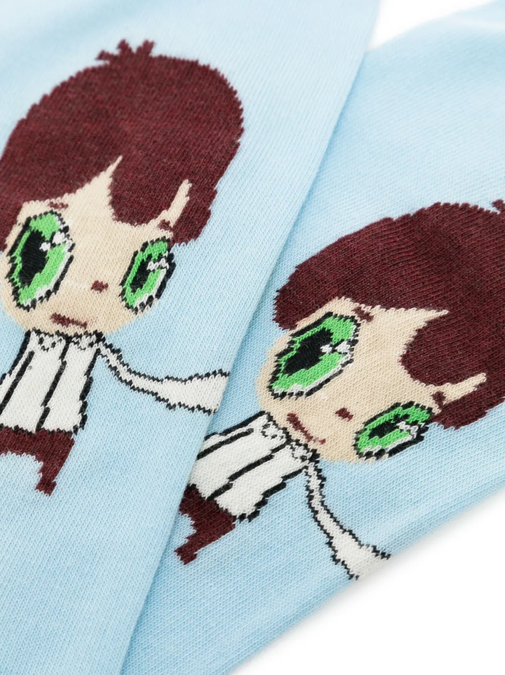 Mira Mikati cartoon-print knitted socks - Blauw