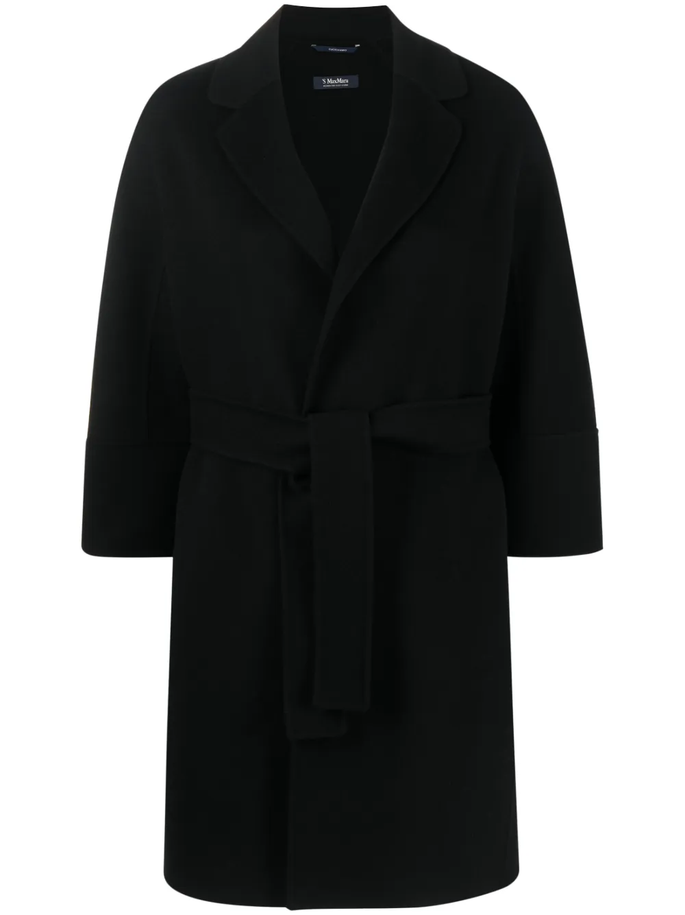 'S Max Mara Jas met ceintuur Zwart