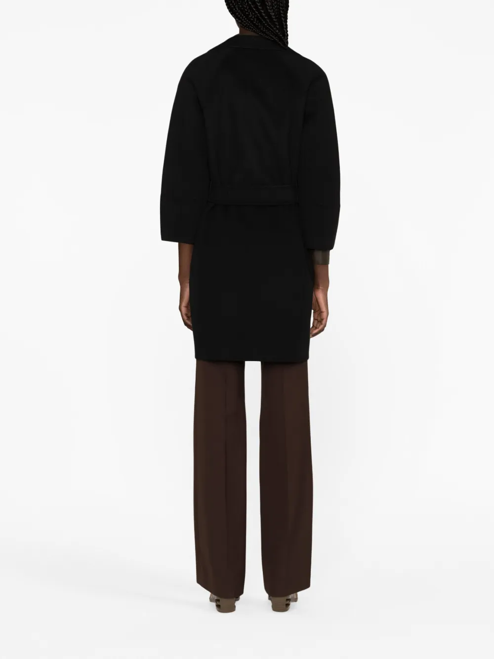 'S Max Mara Jas met ceintuur Zwart