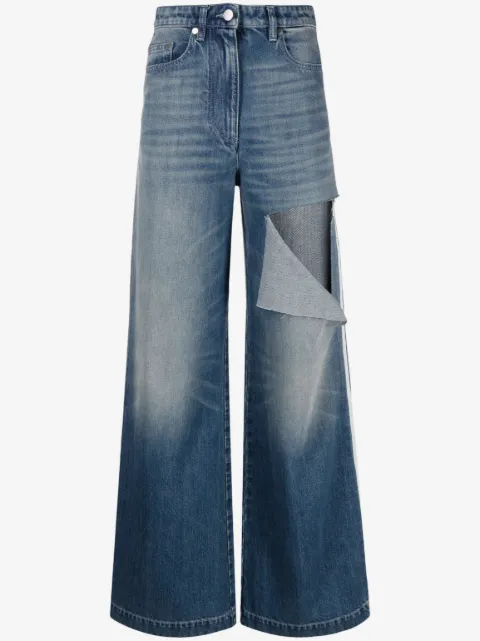 Peter Do jeans anchos con detalles rasgados