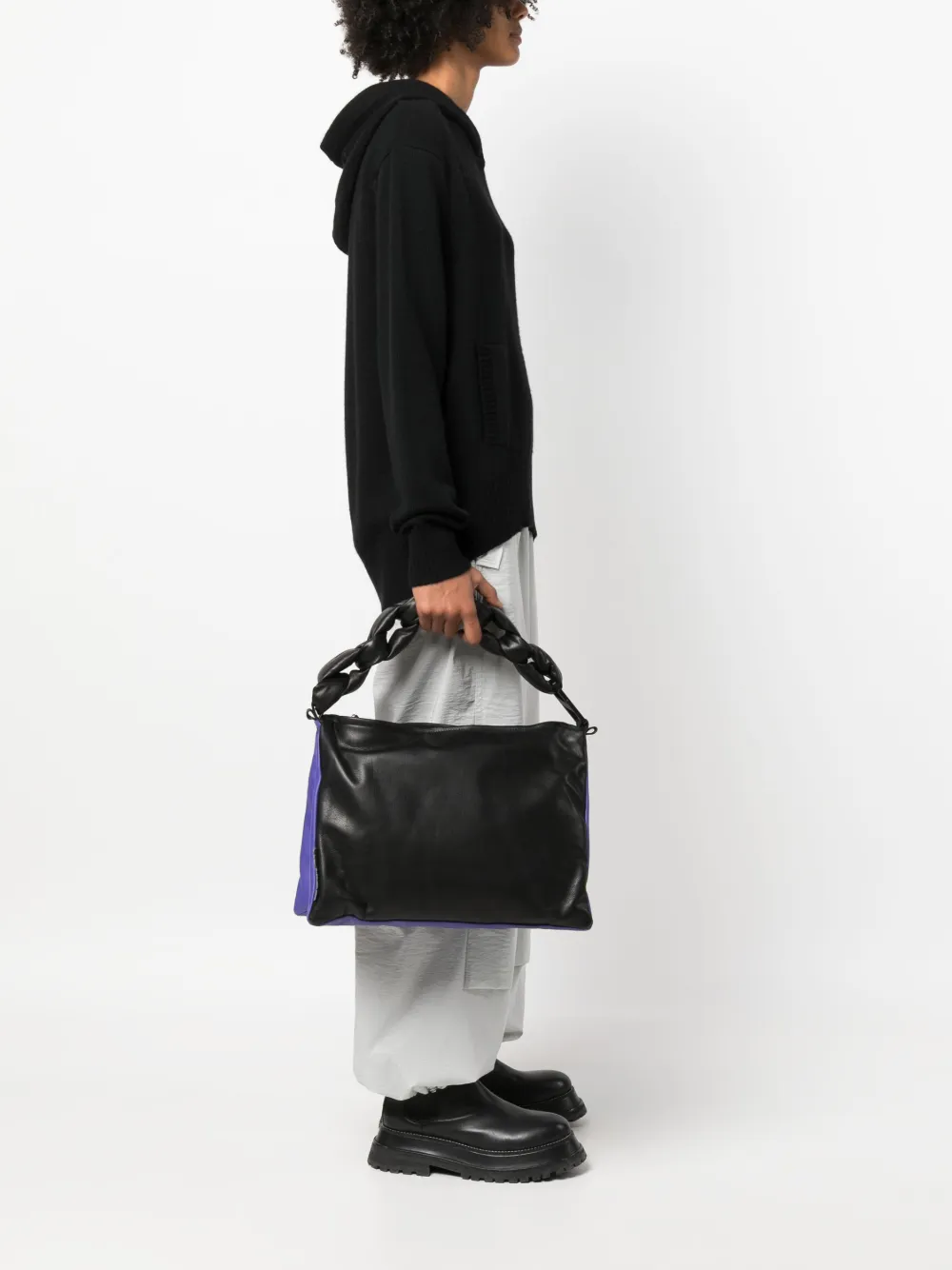 Vic Matie Tweekleurige shopper - Paars