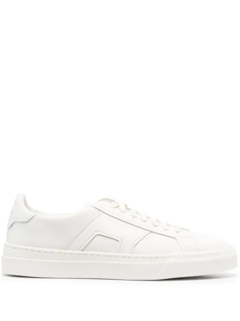 Santoni logo-print panelled-design sneakers 