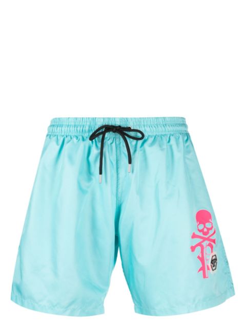 Philipp Plein logo-print swim shorts Men