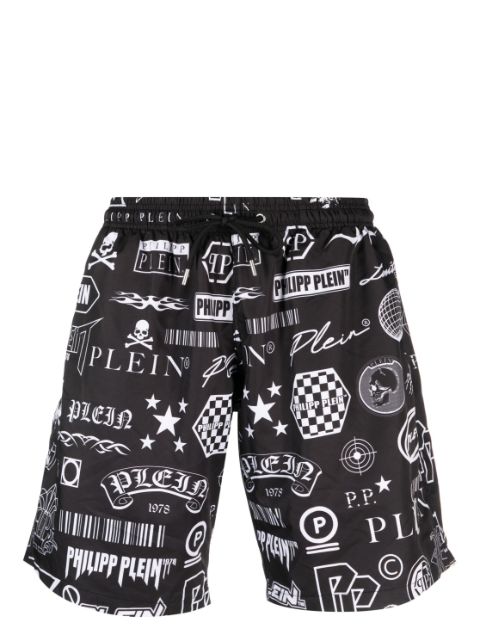 Philipp Plein Logos logo-print swim shorts Men