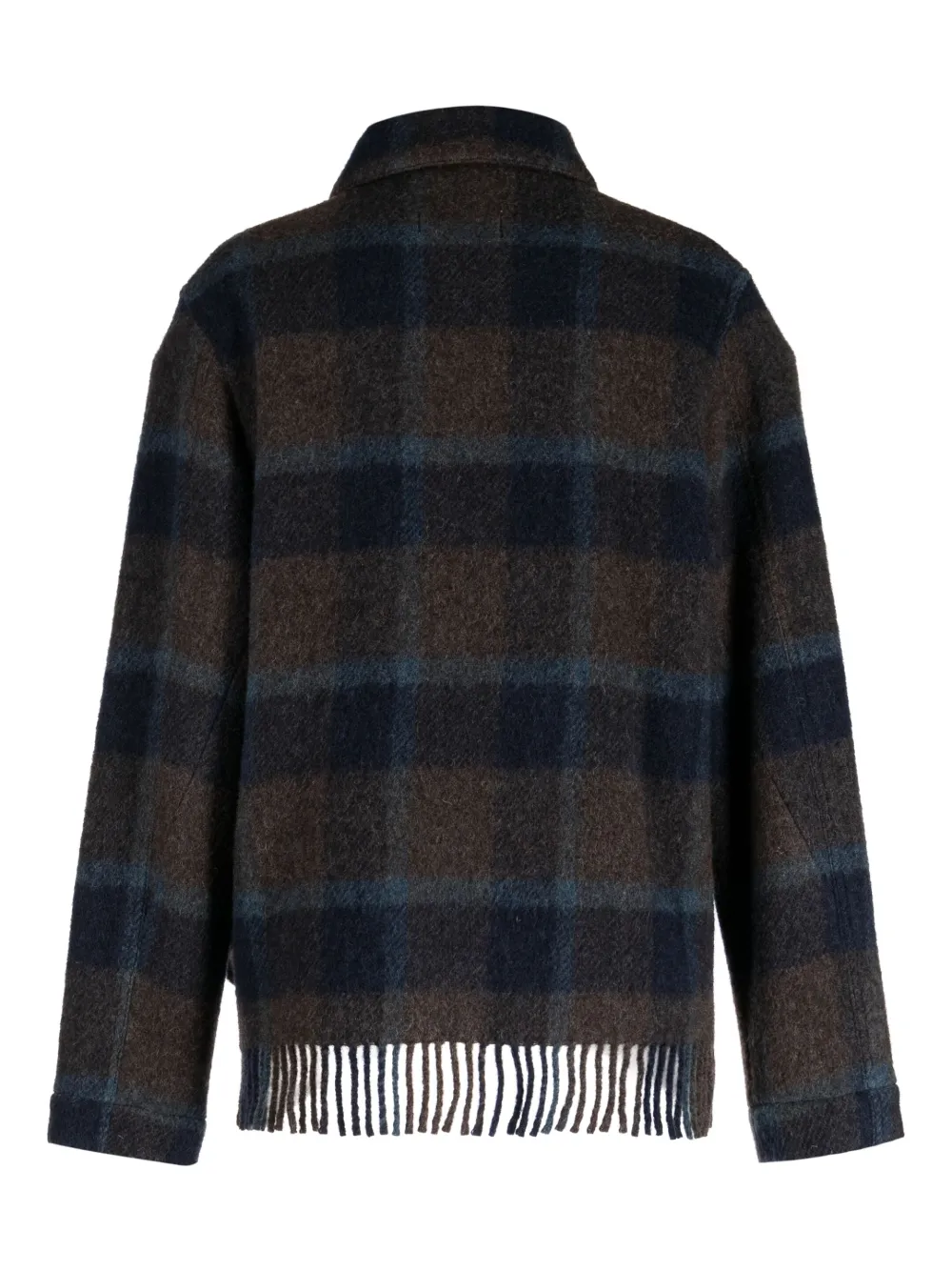 YMC Geruit shirtjack - Bruin