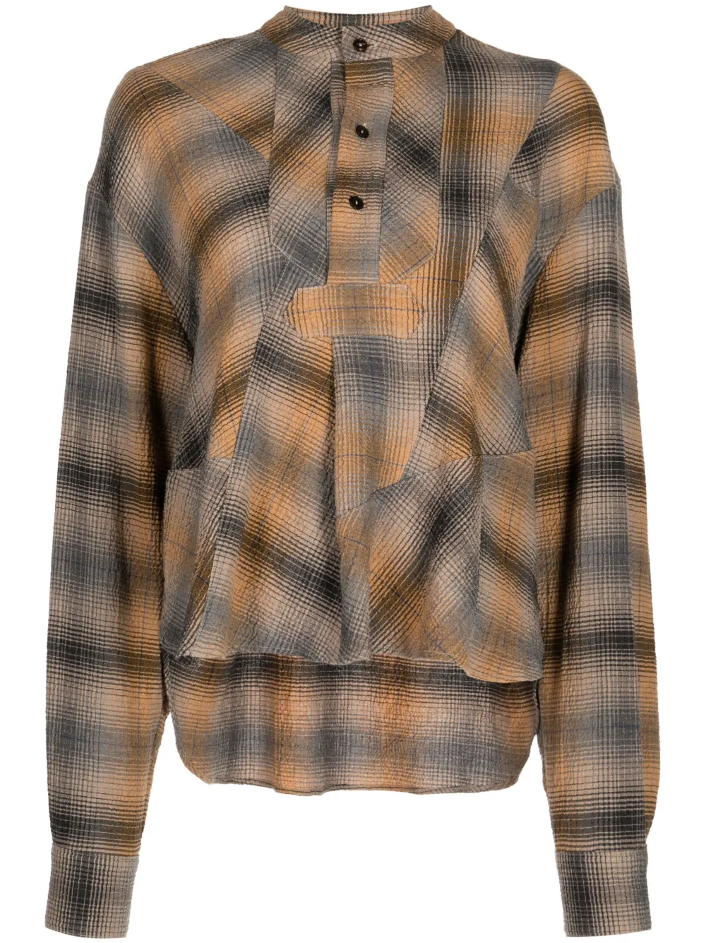 YMC YOU MUST CREATE JUJU SEERSUCKER-TEXTURE SHIRT