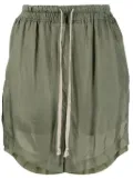 Rick Owens drawstring satin shorts - Green