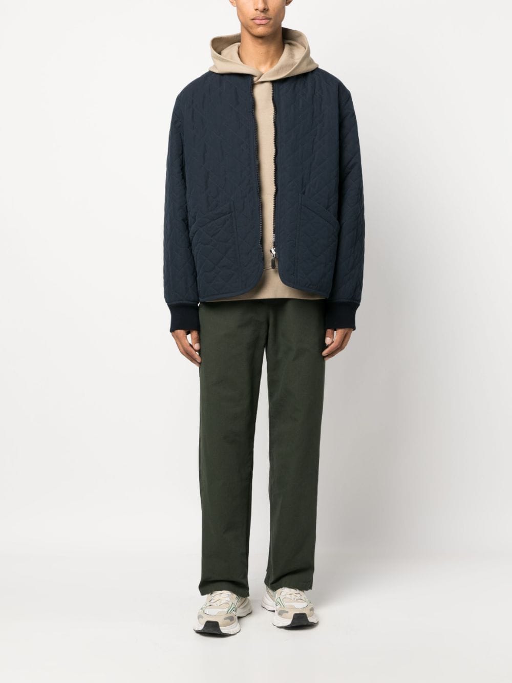 A.P.C. quilted bomber jacket - Blauw