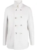 Herno double-breasted high-neck coat - Grey