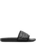 Diesel Mayemi logo-embroidered slides - Black