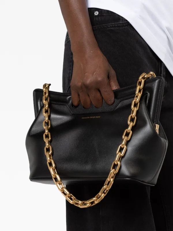 【送料&関税込】Alexander McQueen The Peak Tote Bag Alexander McQueen Small The Peak Shoulder Bag | Black | FARFETCH
