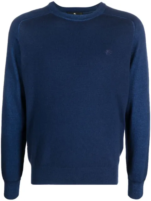 ETRO logo-embroidered virgin wool sweater