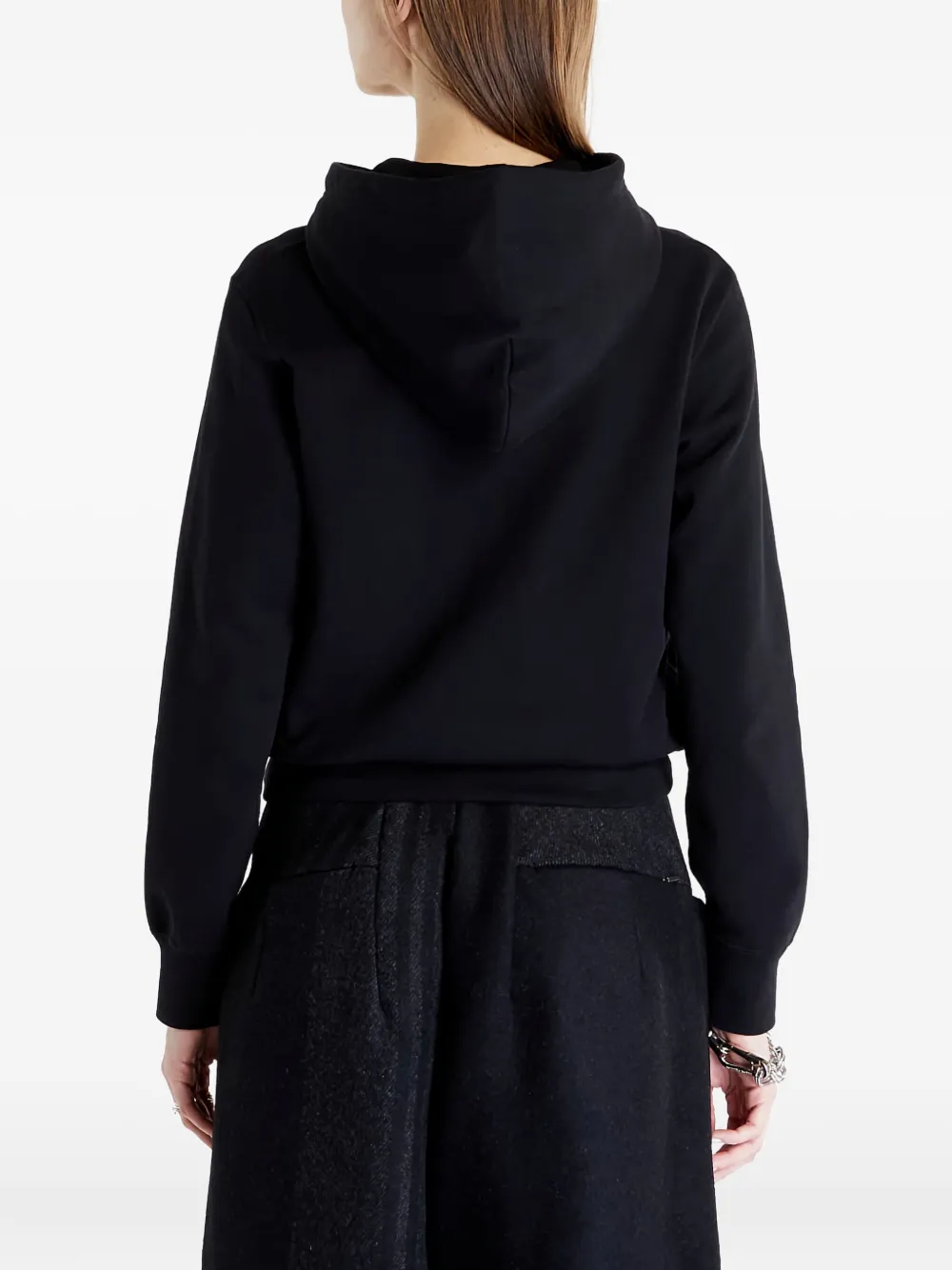 Comme Des Garçons Play Heart-patch Zip-fastening Hoodie In Black