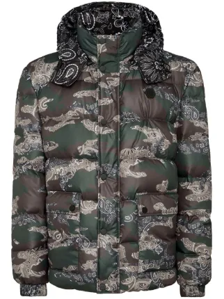 Philipp Plein Camouflage Puffer Jacket Grey FARFETCH CA