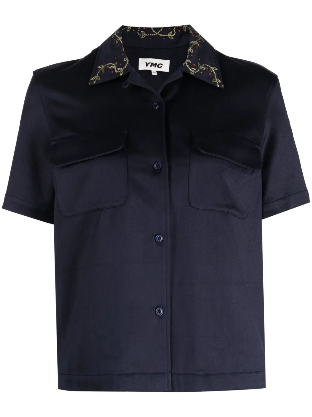 YMC Blouse met bloemenprint Blauw