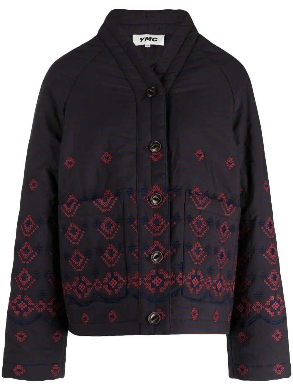 YMC Jack met gingham ruit Blauw